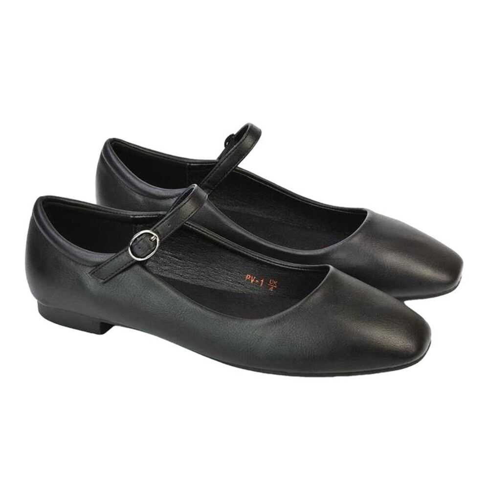 XY London Womens/Ladies Allegra Square Toe Mary Janes / Black